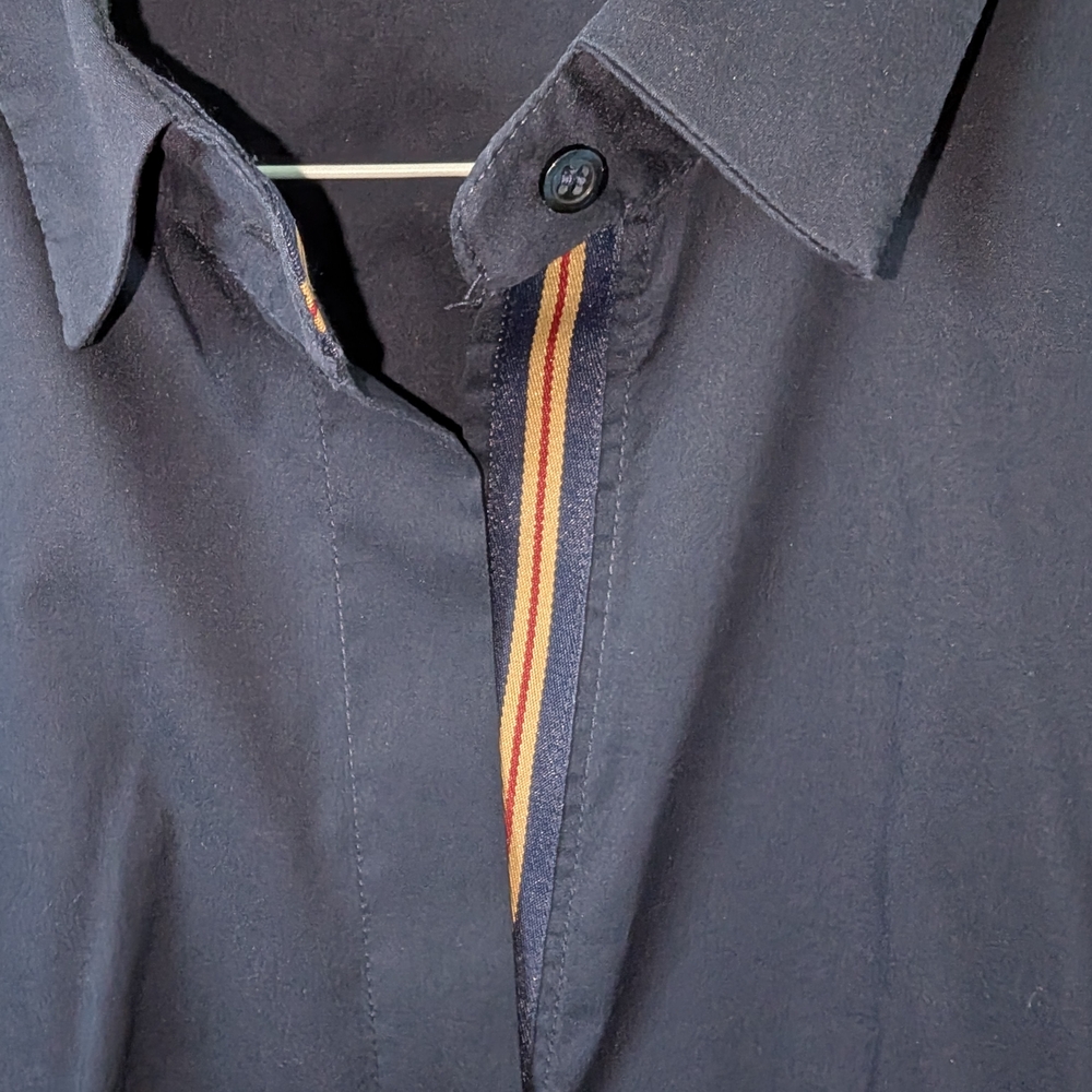 Mua Navy Shirt with Stripe Accent